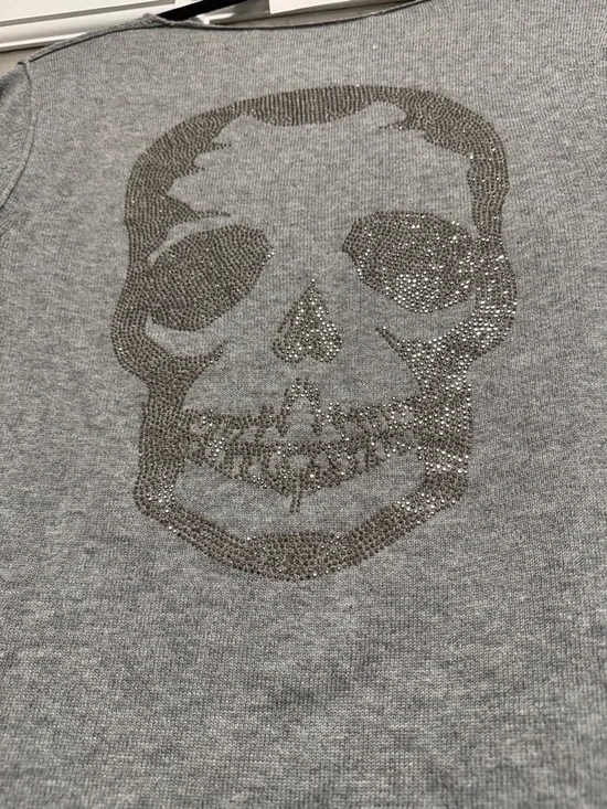 Zadig & Voltaire Gray V-Neck Cashmere Blend Sweater - Picture 8 of 9